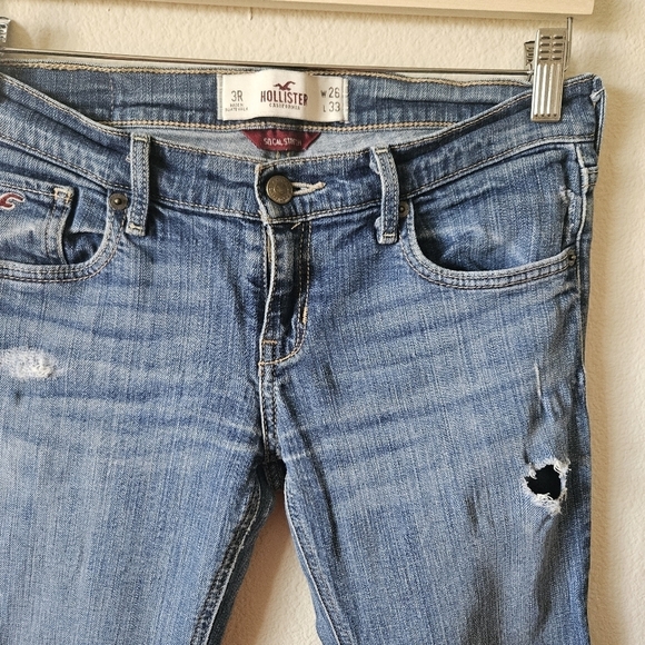 Hollister Bootcut Distressed Jeans 26x33 - Picture 3 of 9